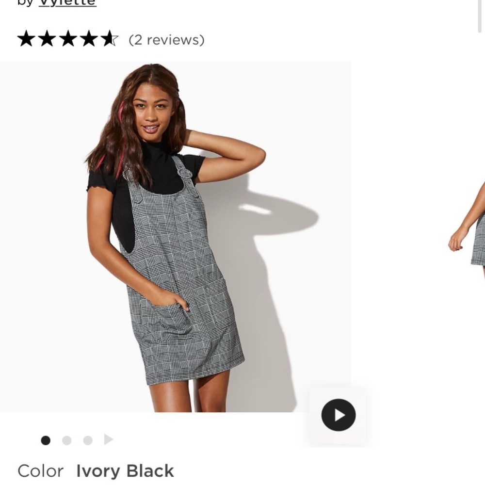 Juniors' Vylette™ Plaid Pinafore